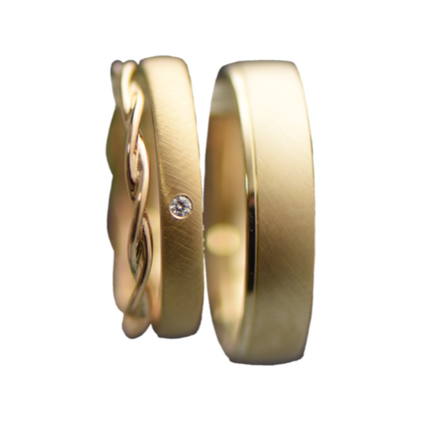 Amazing. Ringe mit Kordel-Vorsteckring in 585 Rosegold.