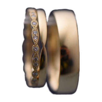 Magic Moments. Ringe in 750 Rosegold im Vintage Stil